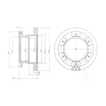 Jeu de 2 disques de frein arrière DELPHI BG9069