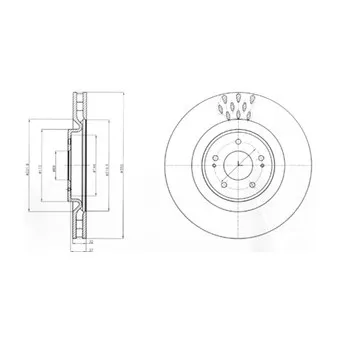 Jeu de 2 disques de frein avant DELPHI BG9072