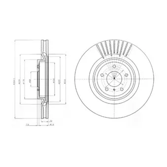 Jeu de 2 disques de frein avant DELPHI BG9073