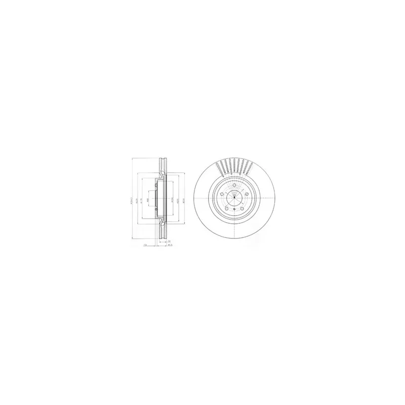 Jeu de 2 disques de frein avant DELPHI BG9073