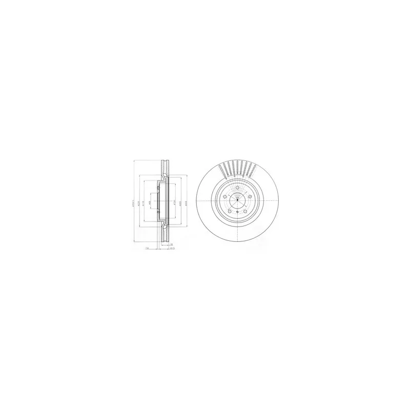 Jeu de 2 disques de frein avant DELPHI BG9073C