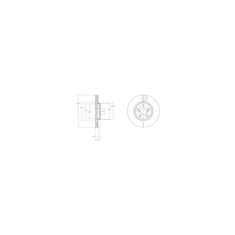 Jeu de 2 disques de frein avant DELPHI BG9074