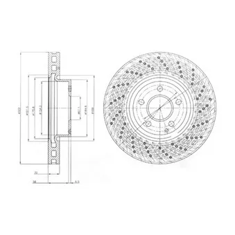 Jeu de 2 disques de frein avant DELPHI BG9076