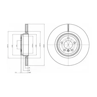 Jeu de 2 disques de frein arrière DELPHI BG9078C