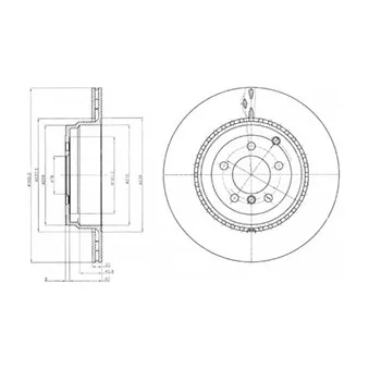 Jeu de 2 disques de frein avant DELPHI BG9080