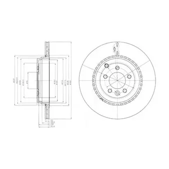 Jeu de 2 disques de frein avant DELPHI BG9082