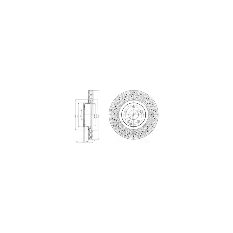 Jeu de 2 disques de frein avant DELPHI BG9093