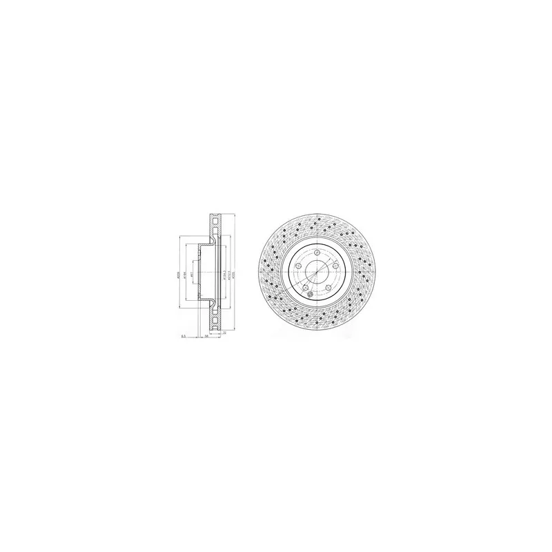 Jeu de 2 disques de frein avant DELPHI BG9093C
