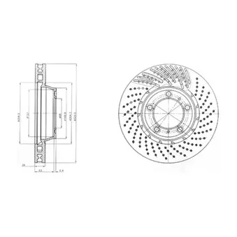 Disque de frein avant gauche DELPHI BG9094