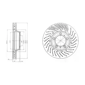Jeu de 2 disques de frein avant DELPHI BG9094C