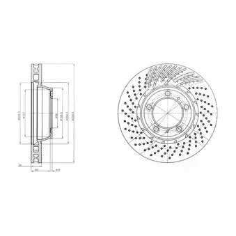 Disque de frein avant droit DELPHI BG9095C