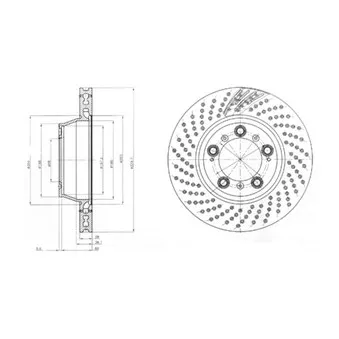 Jeu de 2 disques de frein avant DELPHI BG9096