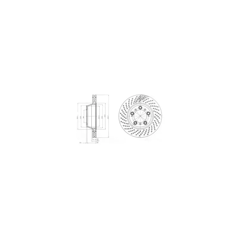 Disque de frein arrière gauche DELPHI BG9096C