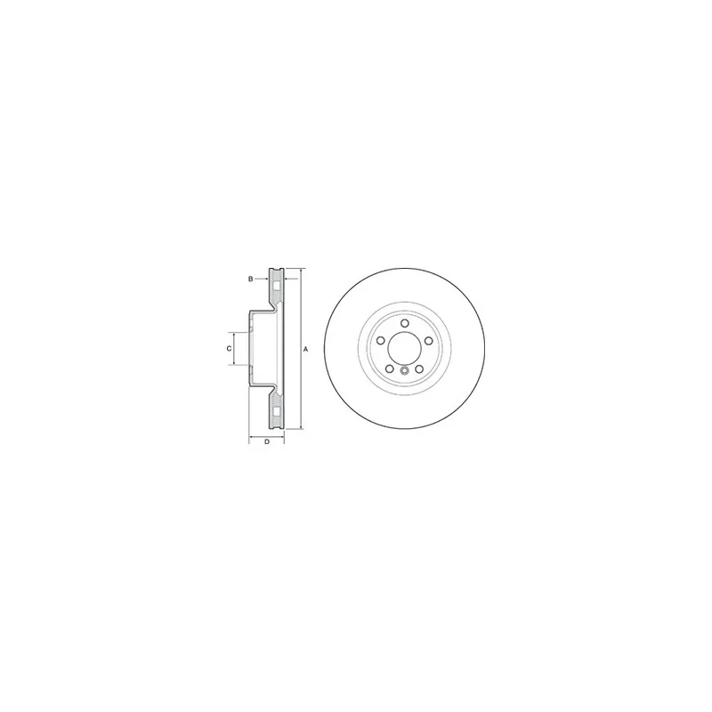 Jeu de 2 disques de frein avant DELPHI BG9117C