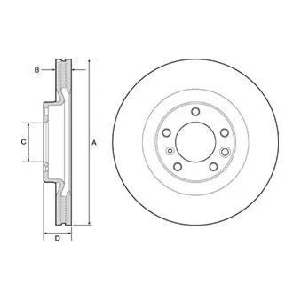 Jeu de 2 disques de frein avant DELPHI BG9119C
