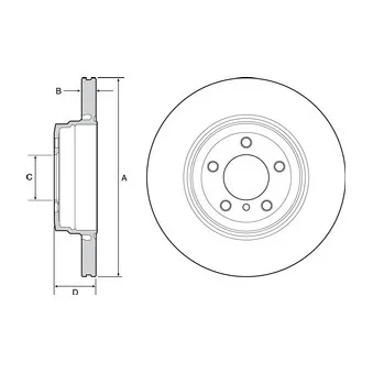 Jeu de 2 disques de frein arrière DELPHI BG9120