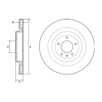 Jeu de 2 disques de frein arrière DELPHI BG9126
