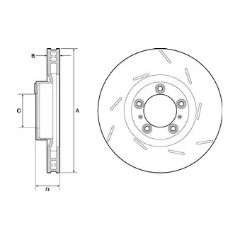Disque de frein avant droit DELPHI BG9127C