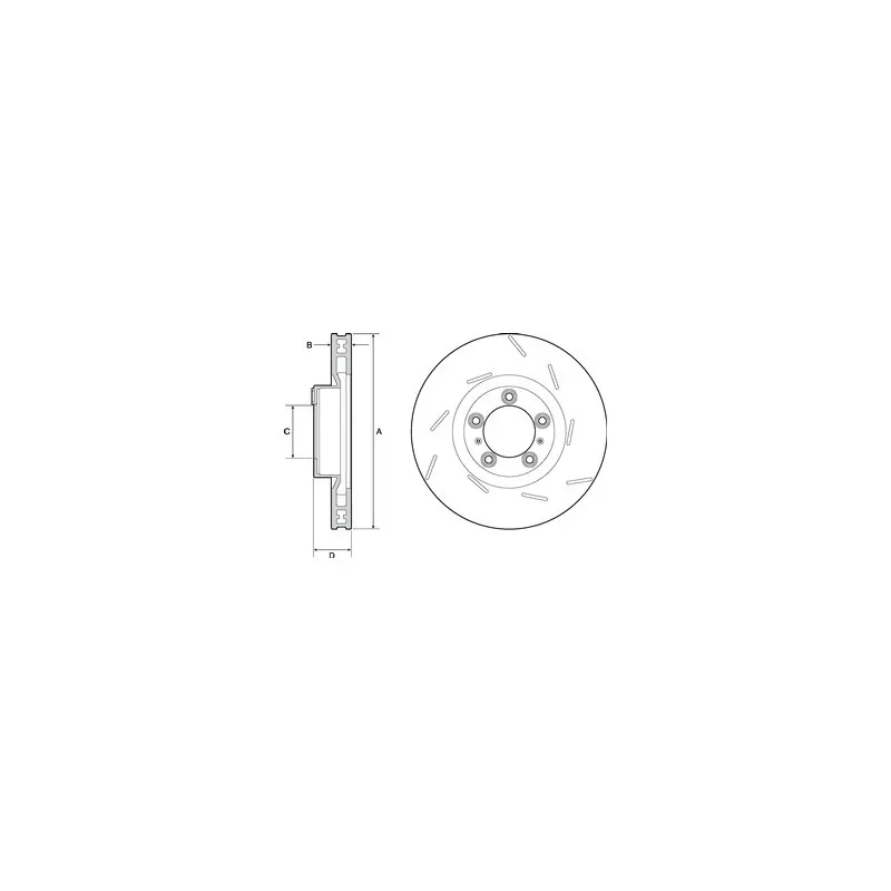 Disque de frein avant droit DELPHI BG9127C