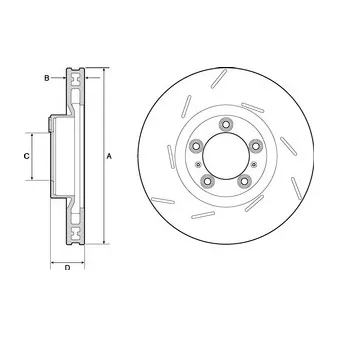 Disque de frein avant gauche DELPHI BG9128C