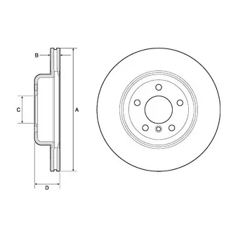 Jeu de 2 disques de frein avant DELPHI BG9129C