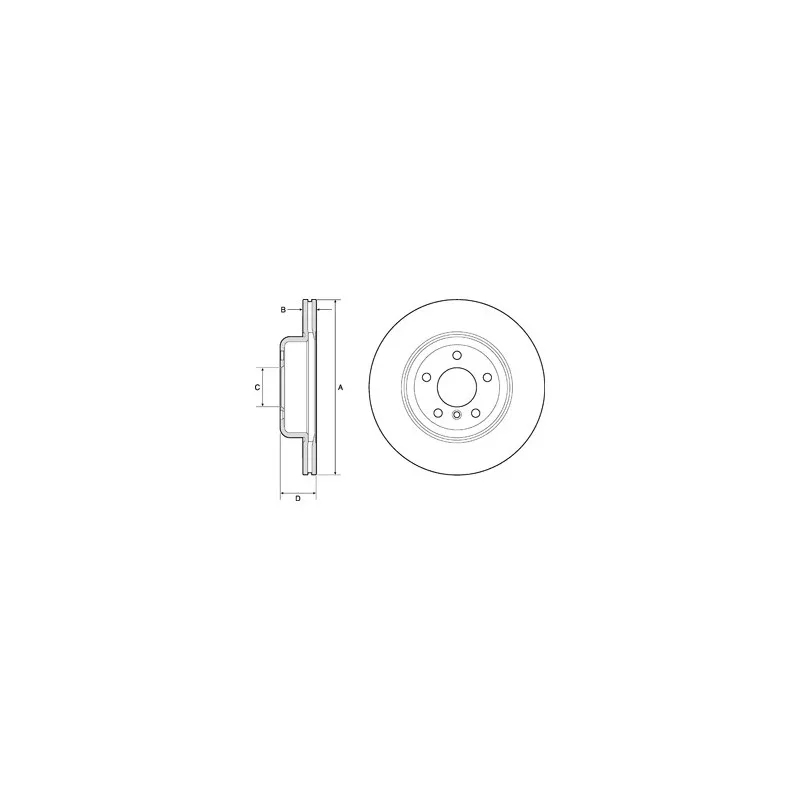 Jeu de 2 disques de frein avant DELPHI BG9129C