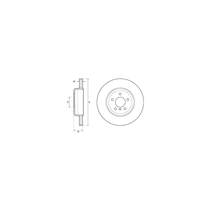 Jeu de 2 disques de frein arrière DELPHI BG9130C
