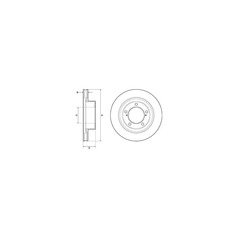 Jeu de 2 disques de frein avant DELPHI BG9131