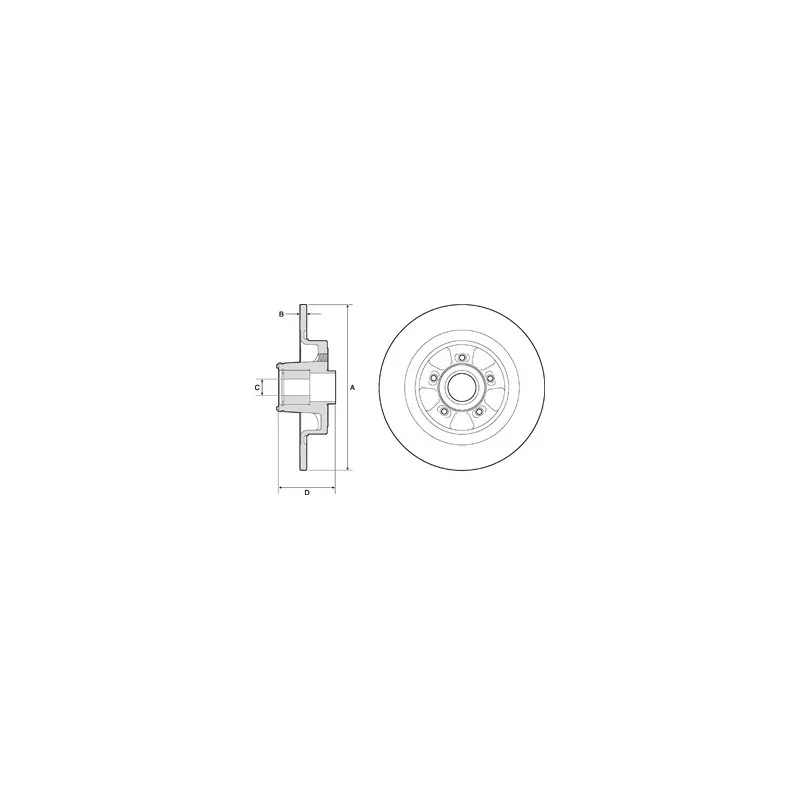 Jeu de 2 disques de frein arrière DELPHI BG9133RSC