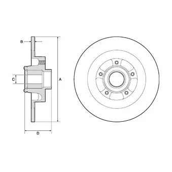 Jeu de 2 disques de frein arrière DELPHI BG9134RS