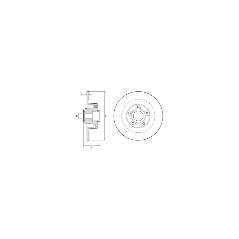 Jeu de 2 disques de frein arrière DELPHI BG9135RS