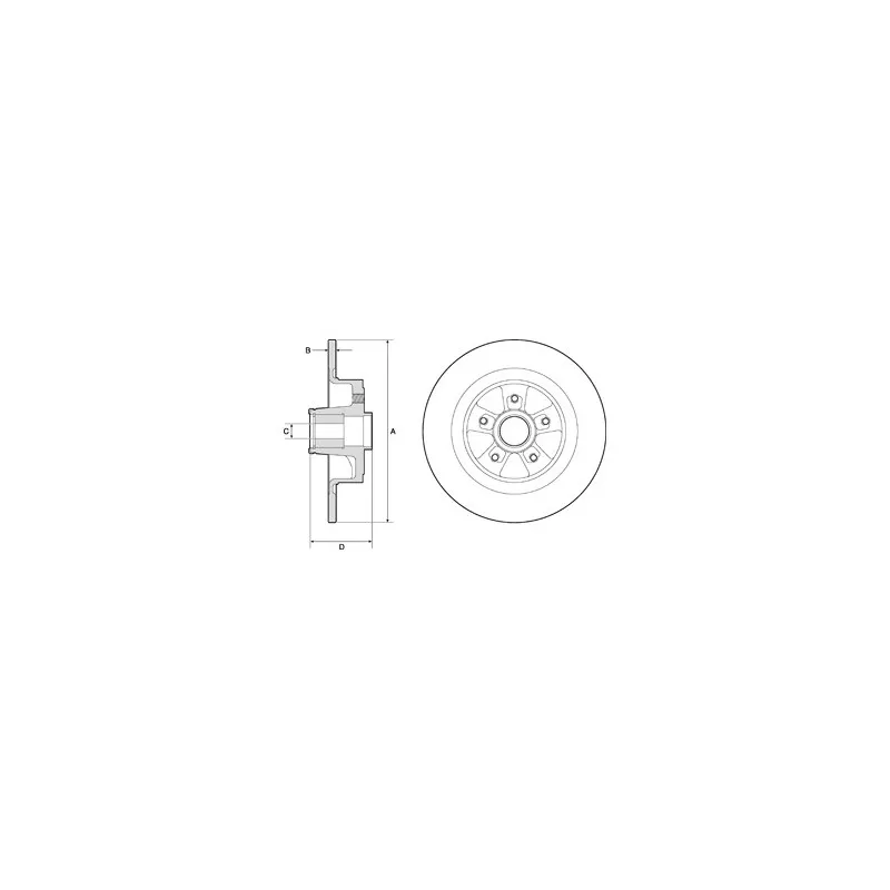 Jeu de 2 disques de frein arrière DELPHI BG9136RS