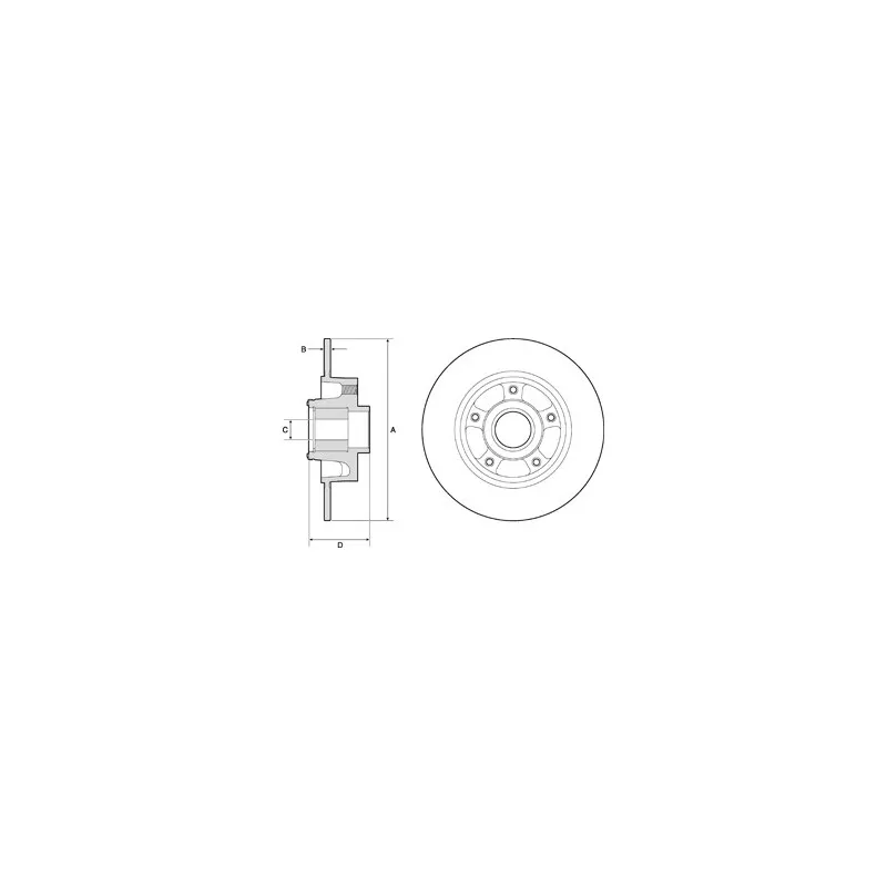Jeu de 2 disques de frein arrière DELPHI BG9137RSC