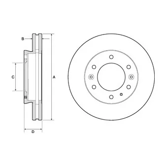 Jeu de 2 disques de frein avant DELPHI