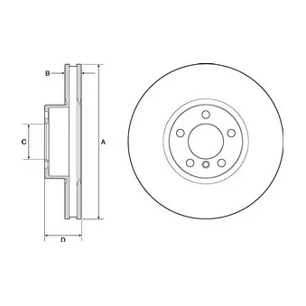Jeu de 2 disques de frein avant DELPHI