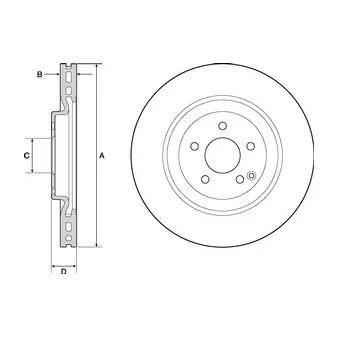 Jeu de 2 disques de frein avant DELPHI BG9144C