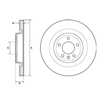 Jeu de 2 disques de frein arrière DELPHI