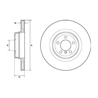 Jeu de 2 disques de frein arrière DELPHI BG9147C