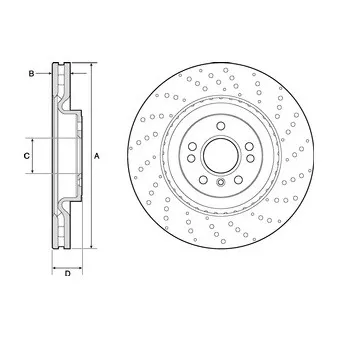 Jeu de 2 disques de frein avant DELPHI