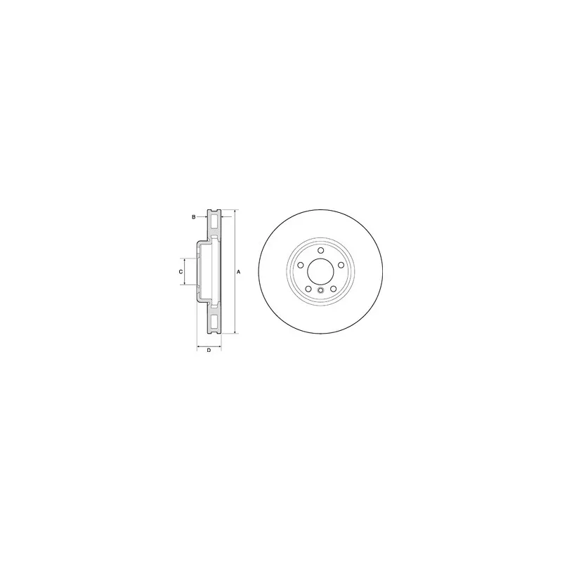 Disque de frein avant gauche DELPHI BG9155C