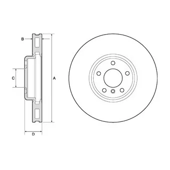 Disque de frein avant droit DELPHI
