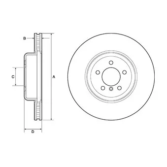 Jeu de 2 disques de frein avant DELPHI BG9158C