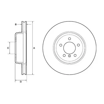 Jeu de 2 disques de frein avant DELPHI BG9159C