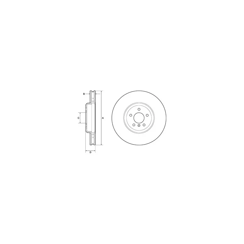 Disque de frein avant gauche DELPHI BG9160C