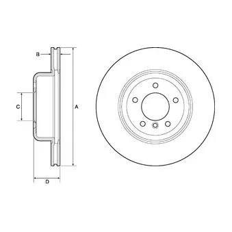 Jeu de 2 disques de frein avant DELPHI BG9162C