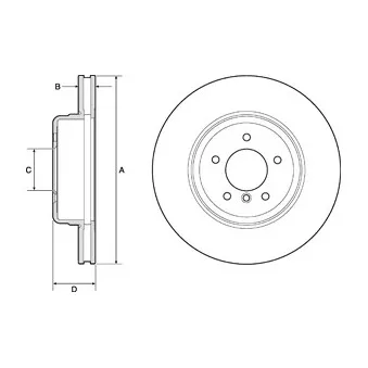 Jeu de 2 disques de frein avant DELPHI BG9163C