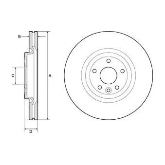 Jeu de 2 disques de frein avant DELPHI