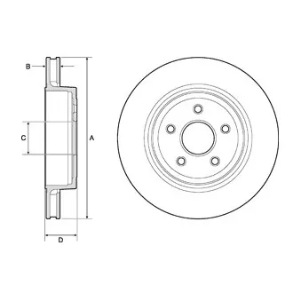 Jeu de 2 disques de frein avant DELPHI BG9170C
