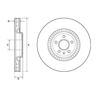 Jeu de 2 disques de frein avant DELPHI BG9171C