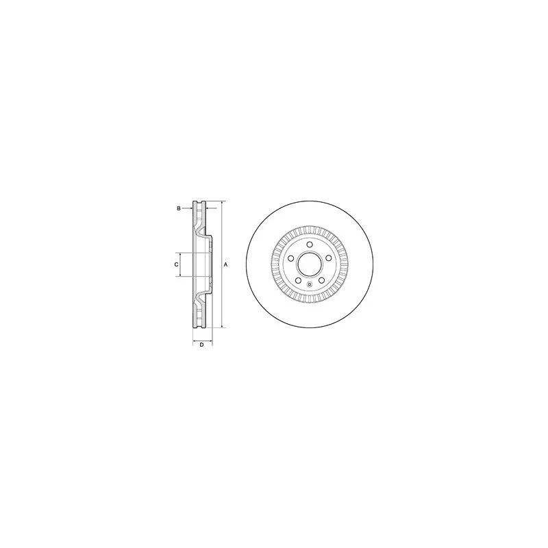 Jeu de 2 disques de frein avant DELPHI BG9171C